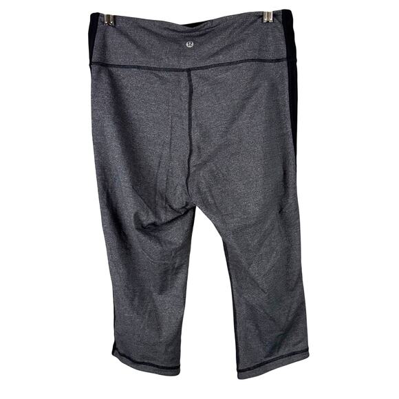 Lululemon Squad Goals Crop 17" Heathered Black Women's Size 10 EUC - Picture 2 of 10